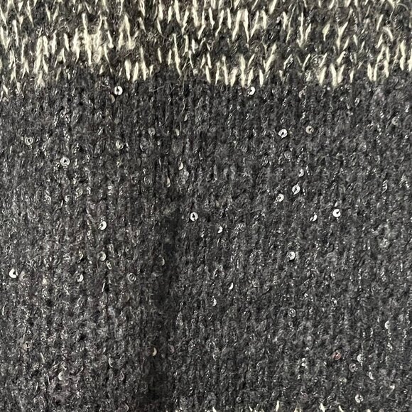 Ann Taylor Loft Black & White Striped Sequin Knit Sweater Size S - Picture 4 of 8